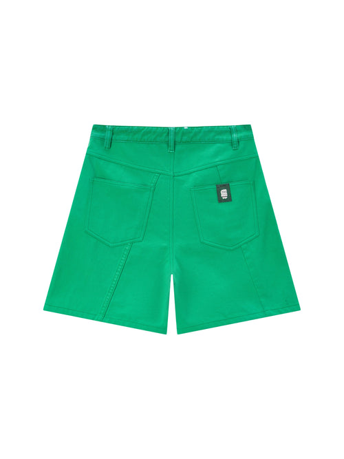 Green Boxy Bermuda Shorts - Urlazh New York