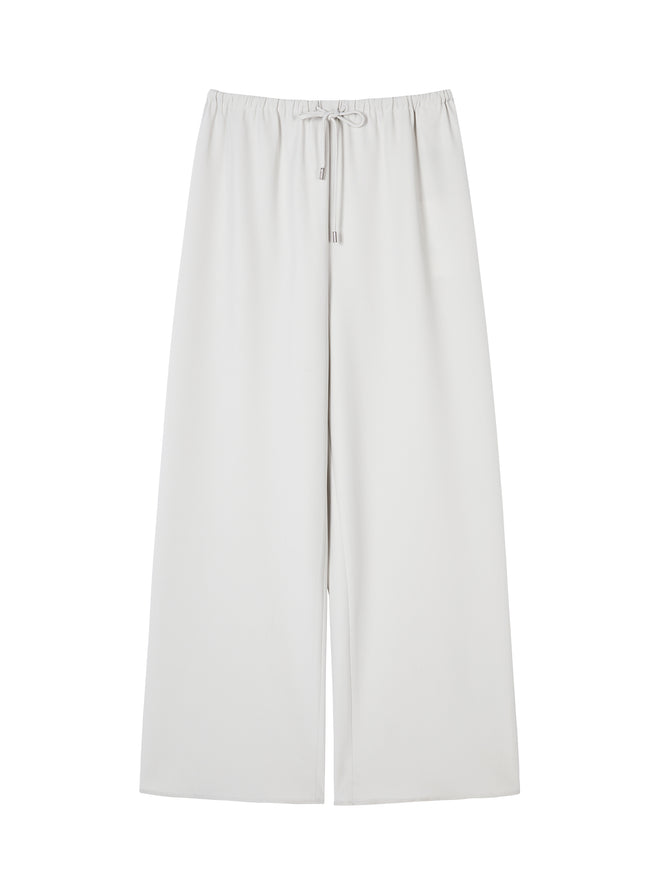 Pantalon Air drapé en acétate gris