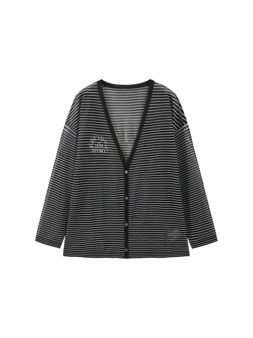 Cardigan cool rayé