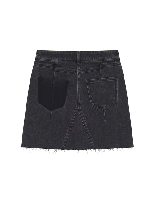 Americana Washed Denim Half Skirt