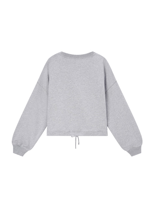 フローラルグレードローストリングショートスウェットシャツ