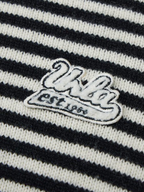 Bubble Sleeve Striped Sweater