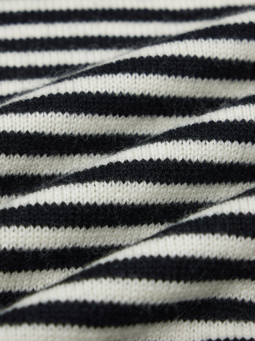 Bubble Sleeve Striped Sweater