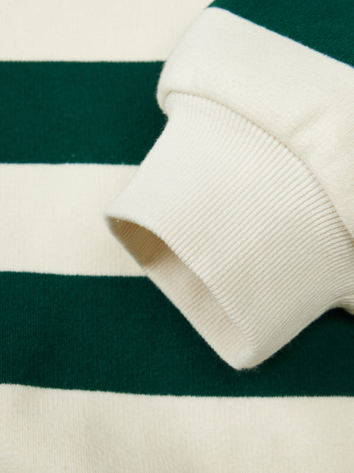 Sweat-shirt rayé vert foncé