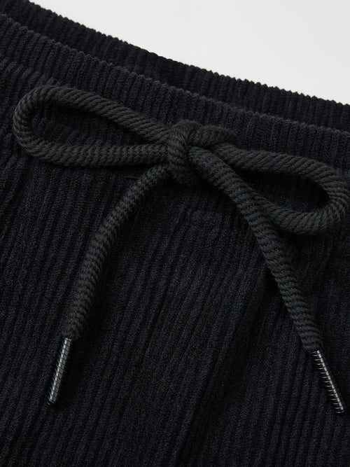 Pantalon carotte ample en velours côtelé