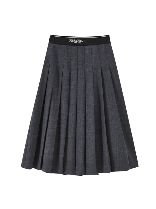 Jupe plissée à taille élastique