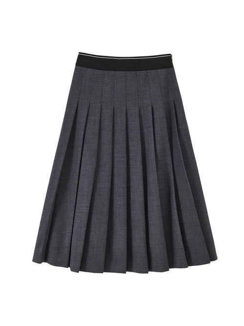 Jupe plissée à taille élastique