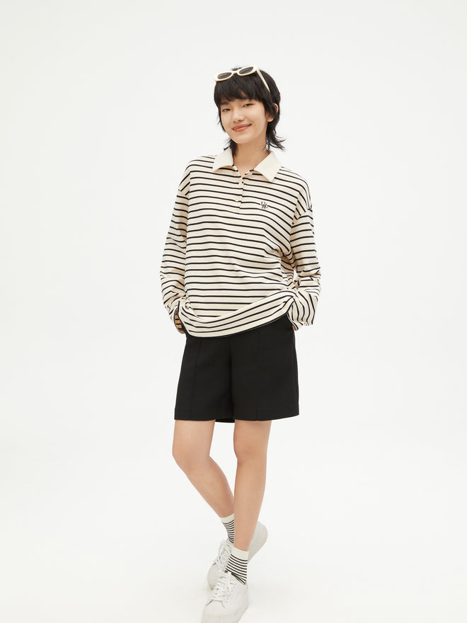 Classic Striped Polo Shirt