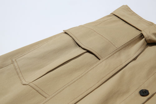 Khaki Printed Half Skirt
