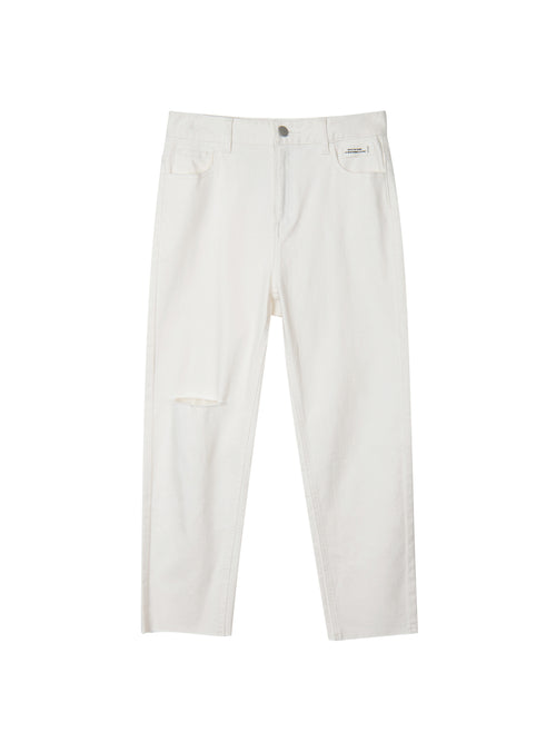 Minimalist White Jeans