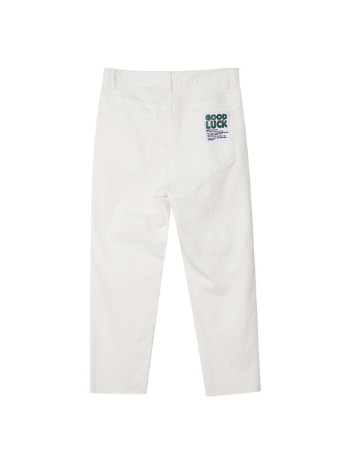 Minimalist White Jeans