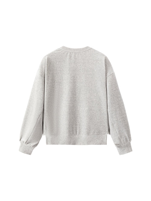 Age-Defying Flower Gray Sweatshirt