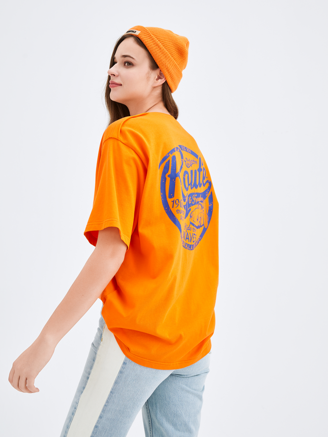 Grand T-shirt Orange Rouge