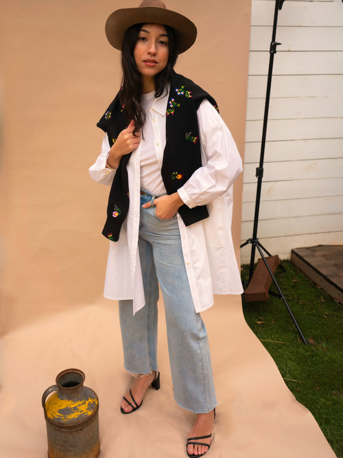 Blue Washed Straight Leg Jeans - Urlazh New York