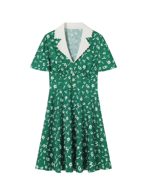 Floral Mini 'Peter Pan' Dress - Urlazh New York