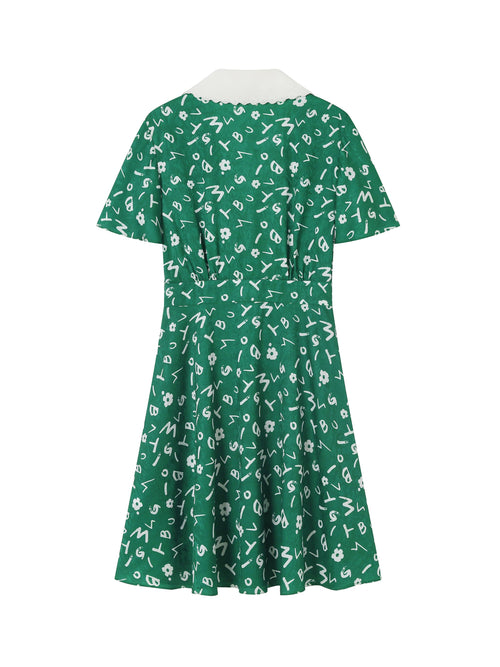 Floral Mini 'Peter Pan' Dress - Urlazh New York