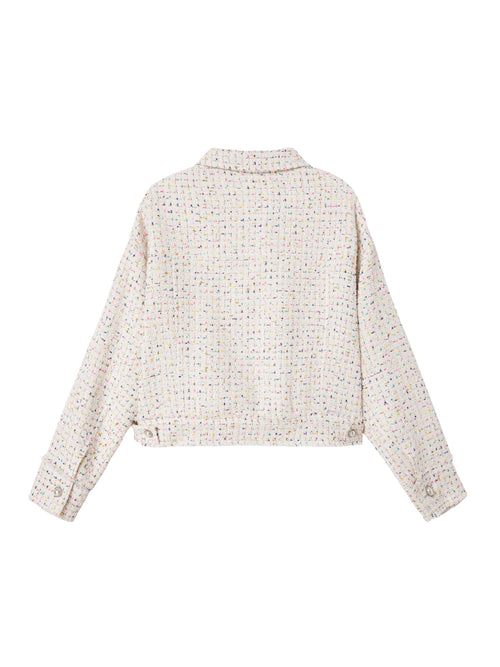 Cropped Tweed Trucker Jacket - Urlazh New York