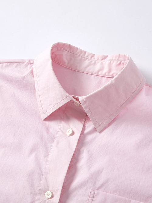 Fresh Pink Colour Block Shirt