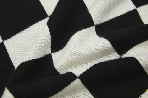 Checkerboard Cashmere Pullover