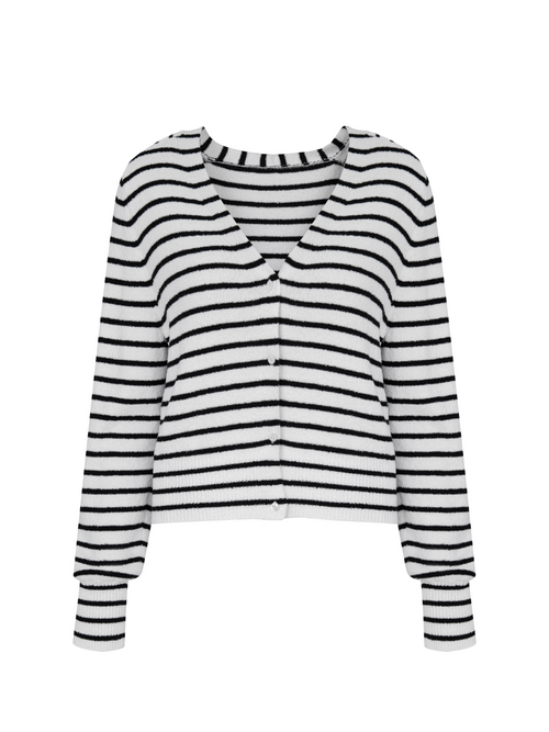Cardigan rayé simple classique