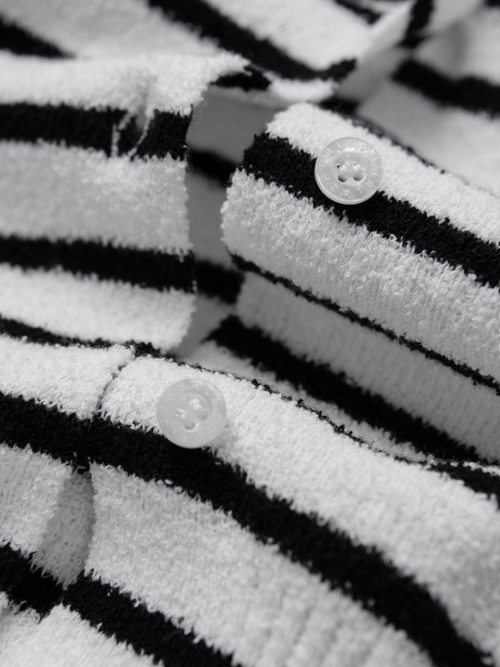 Cardigan rayé simple classique