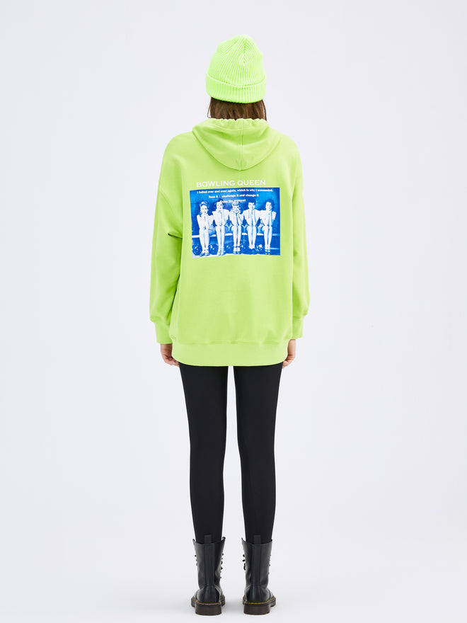 Apple Green Vintage 'Bowling' Hoodie - Urlazh New York