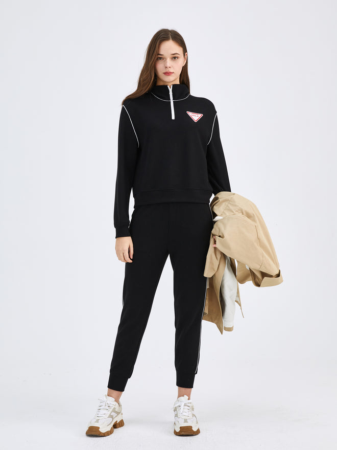 Black Logo Printed Sweatpants - Urlazh New York