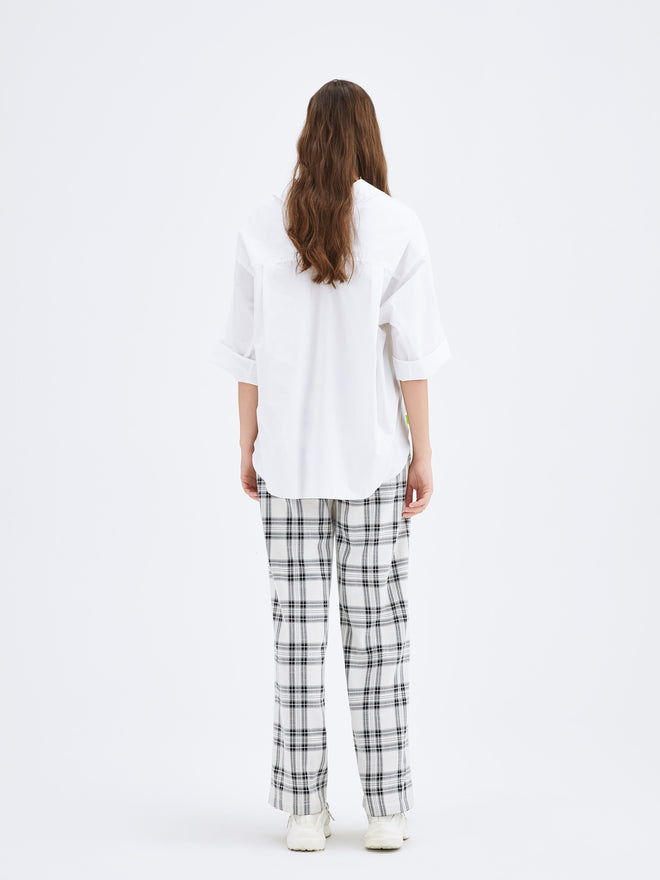 Black and White Checkered Trousers - Urlazh New York