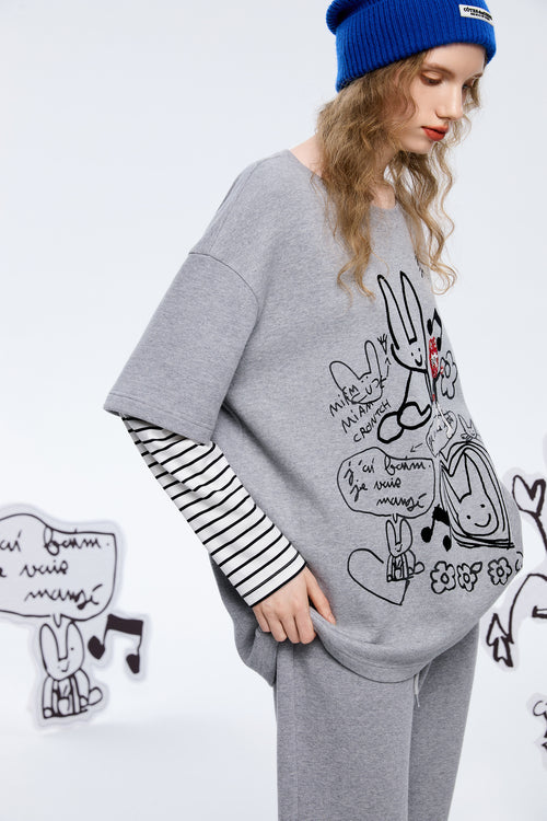 Chaos Scribble Layered T-Shirt