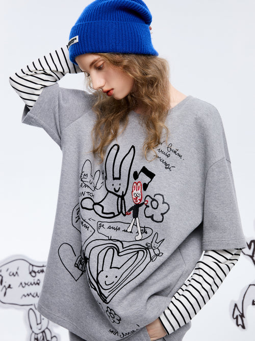Chaos Scribble Layered T-Shirt