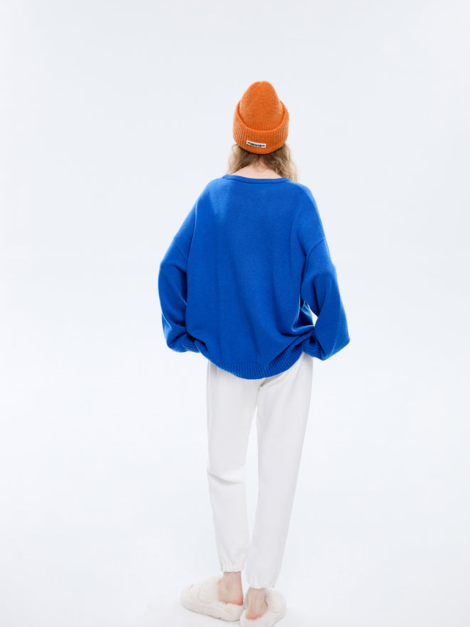 Tricot à col rond en laine Cloudy Day