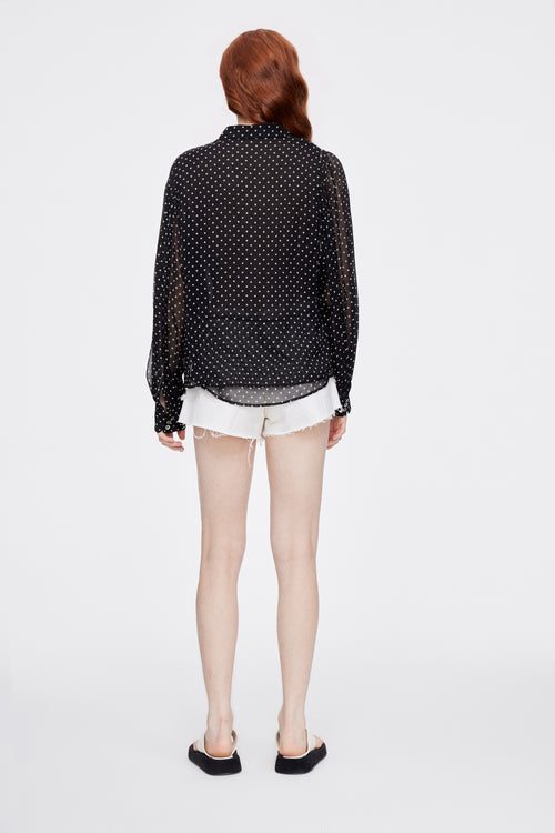 'Polka-Pearl 'Chiffon Shirt - Urlazh New York