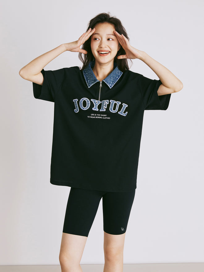 T-shirt d'école rétro 'JOYFUL'