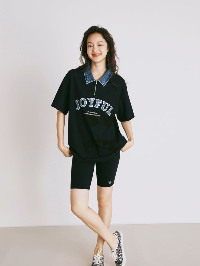 T-shirt d'école rétro 'JOYFUL'