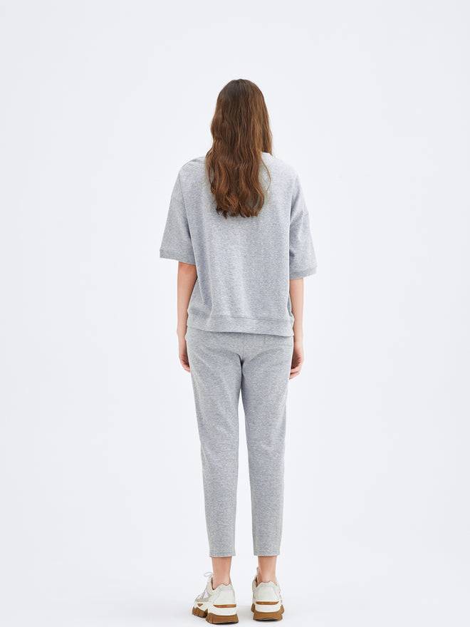 Grey Teddy Tapered Jogging Pants - Urlazh New York