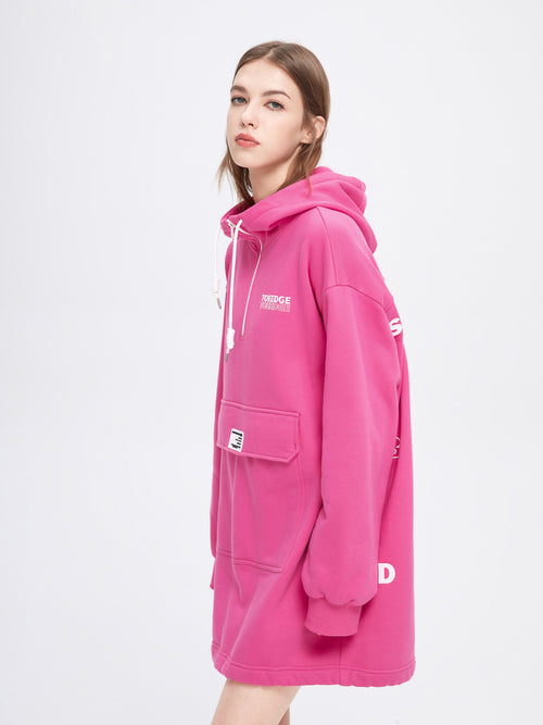 Highlighter Pink Hoodie Dress - Urlazh New York