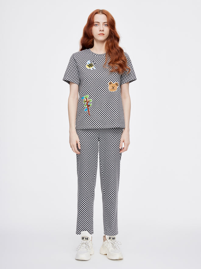 Checkered 'Sticker Farm' Knit - Urlazh New York
