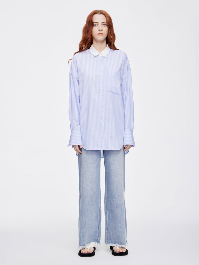 Split Frayed Comfy Jeans - Urlazh New York