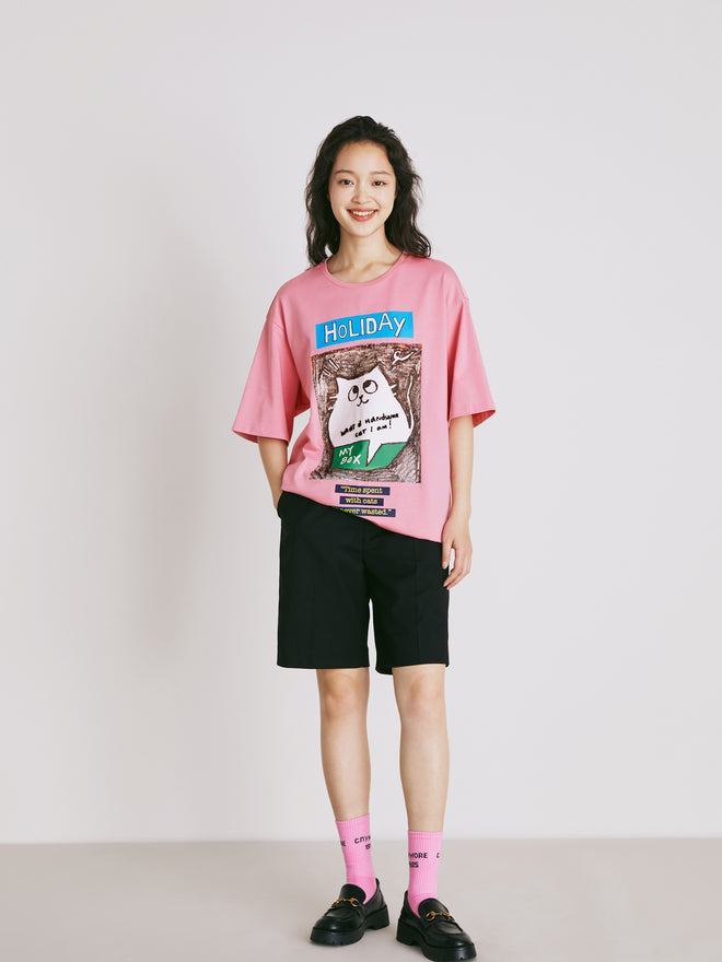 T-shirt de dessin animé de vacances U-Cat