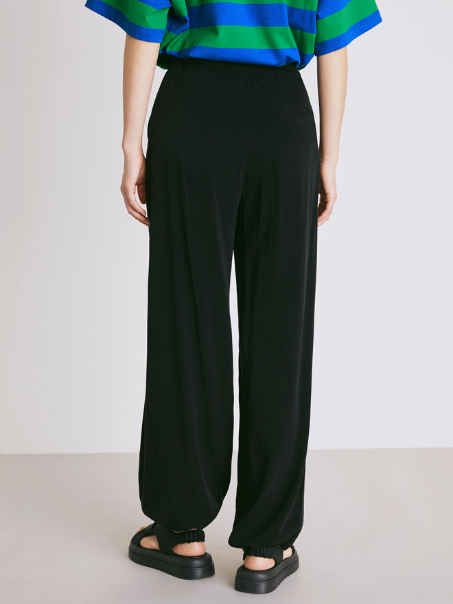 Pantalon à cordon lavé au sable