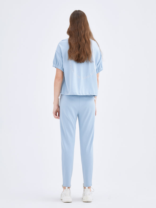 Baby Blue Zipped Sweatshirt - Urlazh New York