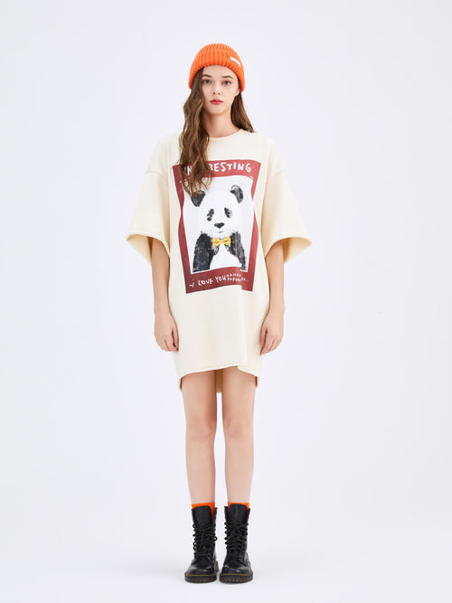 Panda Oversized T-shirt Dress - Urlazh New York