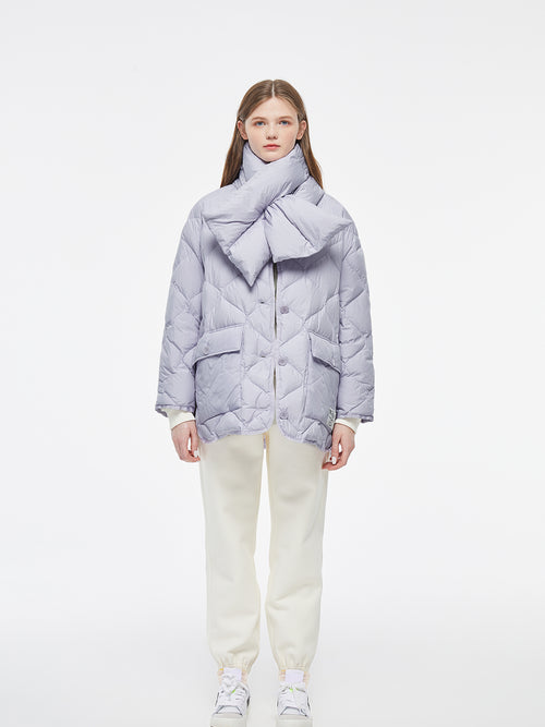 Rocky' Padded Puffer Scarf Coat