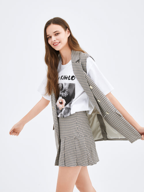 Pleated Plaid Skirt - Urlazh New York