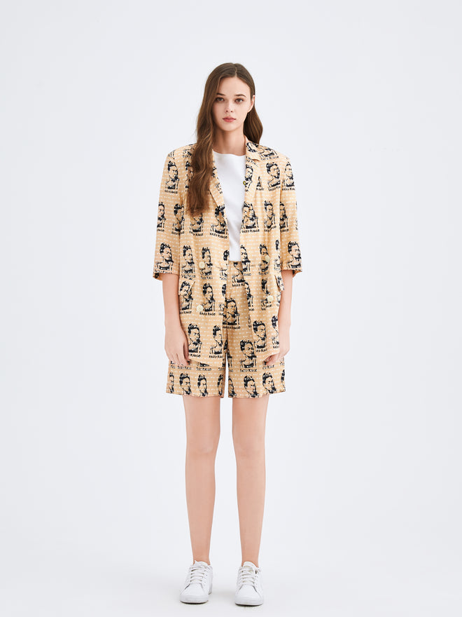 Frida Printed Shorts - Urlazh New York
