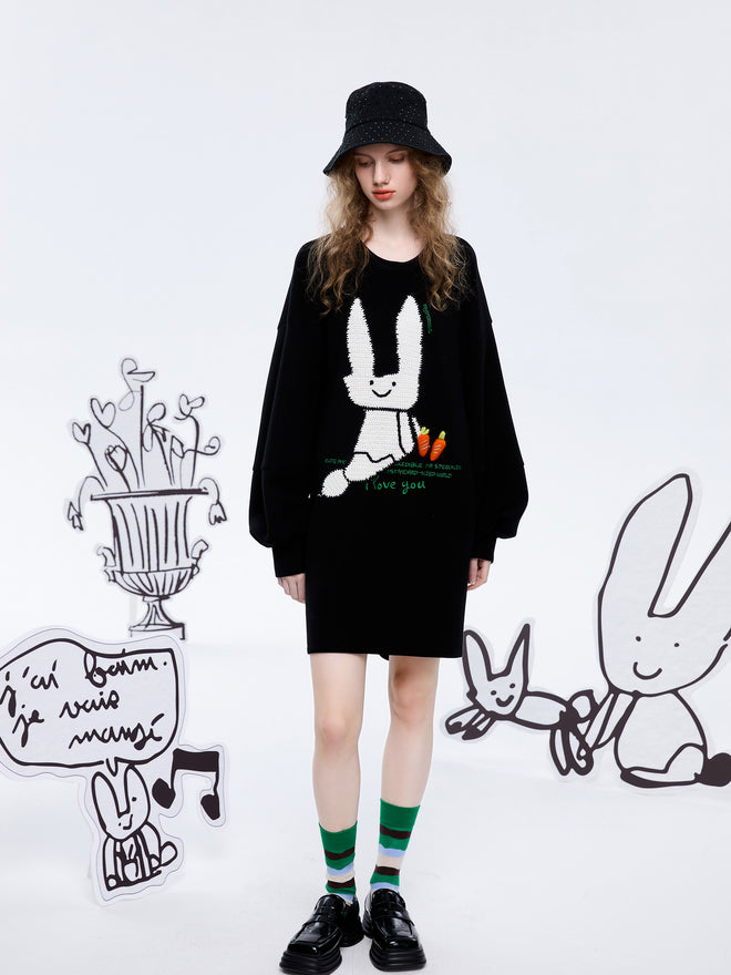 Robe sweat U-Lapin