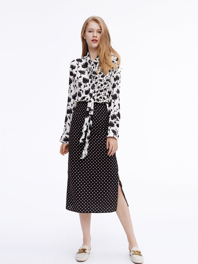 Ink Lotus Blouse - Urlazh New York