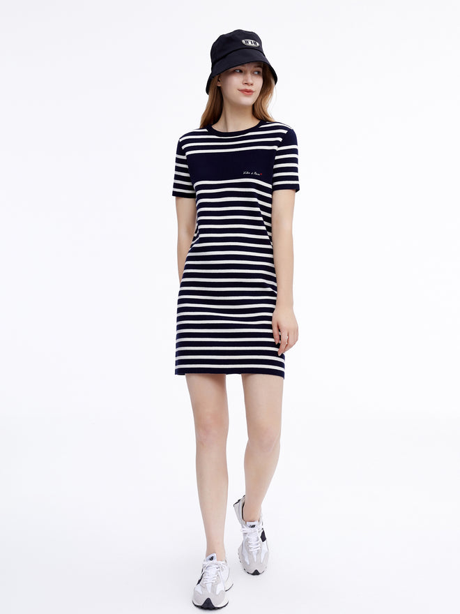 ROMA Striped Polo Dress - Urlazh New York