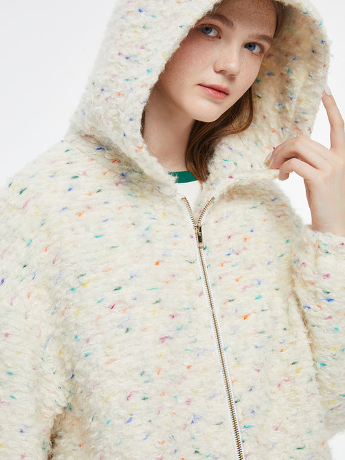 Veste à capuche en laine Funfetti Cake