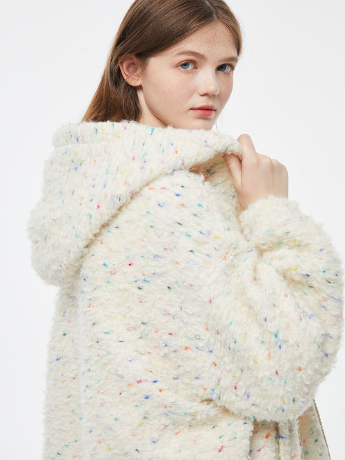 Veste à capuche en laine Funfetti Cake